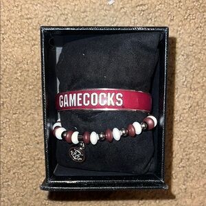 Gamecocks Bracelet Set - Red and White